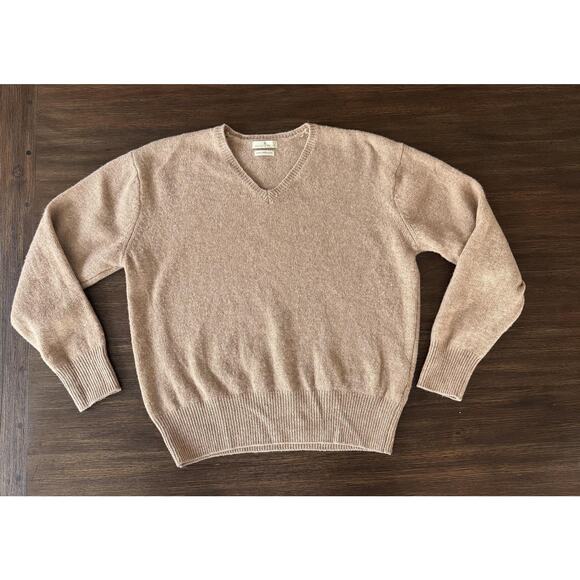 House of Bruar Sweater Womens Small 100% Lambswool Beige Tan Pullover Wool - Picture 1 of 8